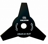 Нож VALKOR (230мм/25,4мм)  3 лопости 